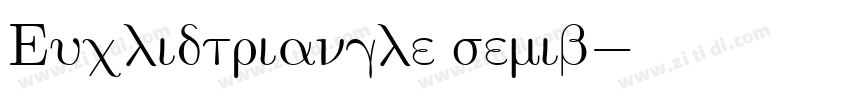 Euclidtriangle semib字体转换